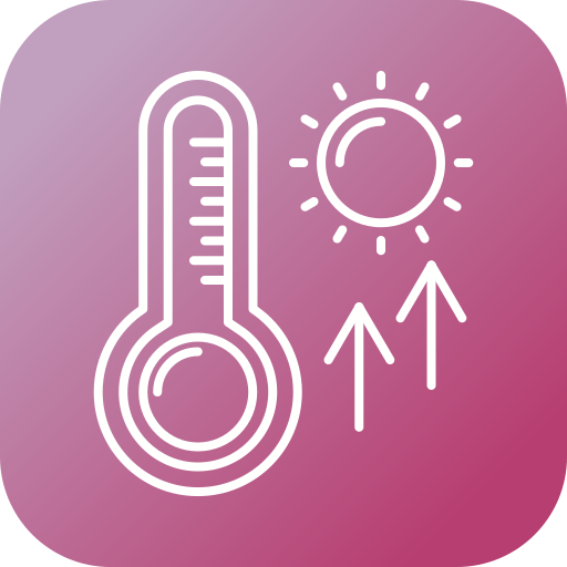 alta temperatura icono gratis