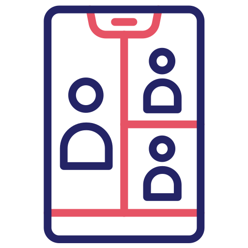 reunión en línea icono gratis