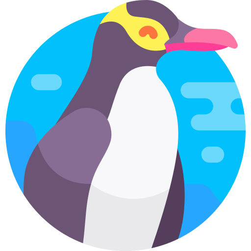 pingüino de ojos amarillos icono gratis