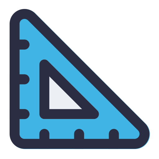 regla triangular icono gratis