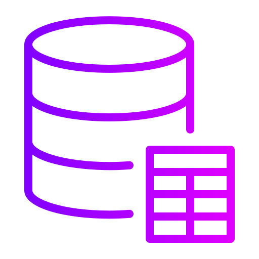 tabla de base de datos icono gratis