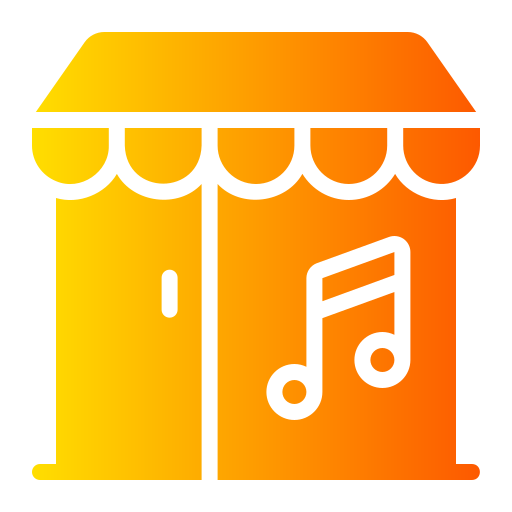 tienda de música icono gratis