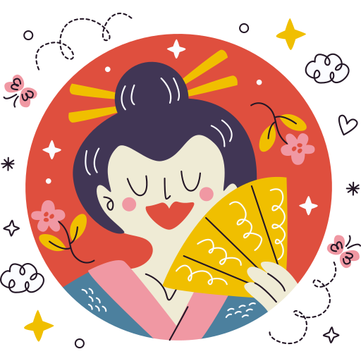 geisha gratis sticker