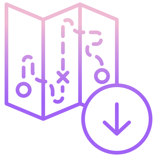 Mapa de viaje icono gratis