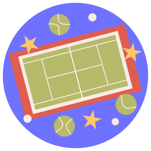 pista de tenis gratis sticker