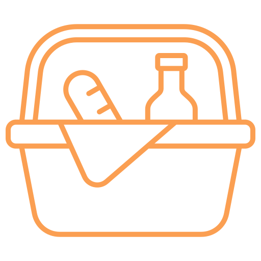 cesta de picnic icono gratis