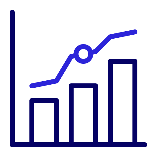 tabla de crecimiento icono gratis