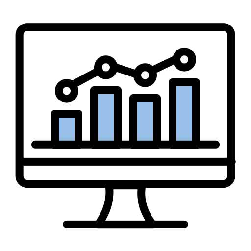 tabla de crecimiento icono gratis