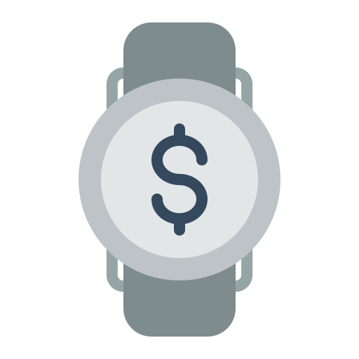 el tiempo es dinero icono gratis