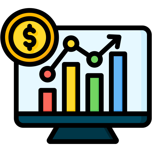 tendencias económicas icono gratis