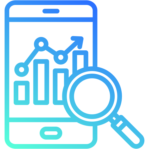 análisis móvil icono gratis