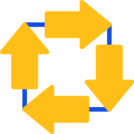 Clockwise arrows free icon Clockwise arrows free icon