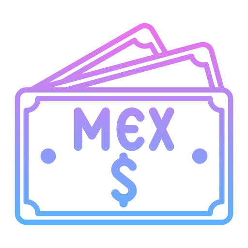 peso mexicano icono gratis