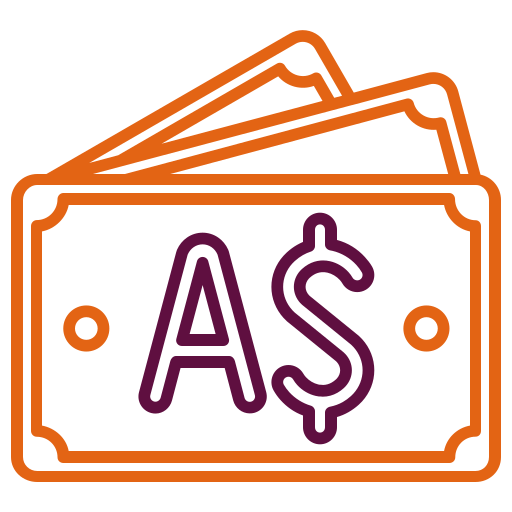 Австралийский доллар бесплатно иконка Австралийский доллар бесплатно иконка