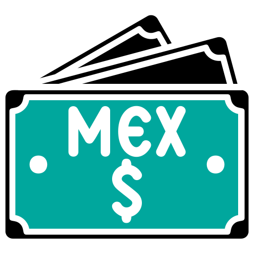 peso mexicano icono gratis