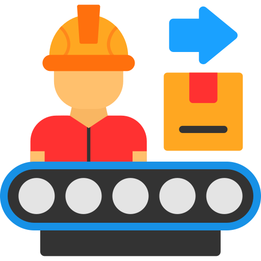 proceso de manufactura icono gratis