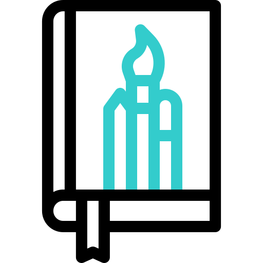 livro de arte grátis ícone