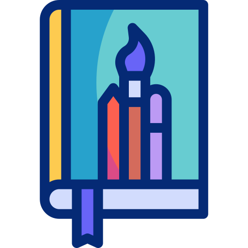 livro de arte grátis ícone