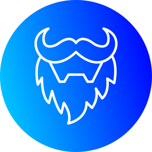 bigote con barba icono gratis