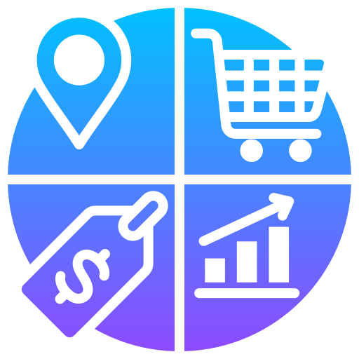 mezcla de marketing icono gratis