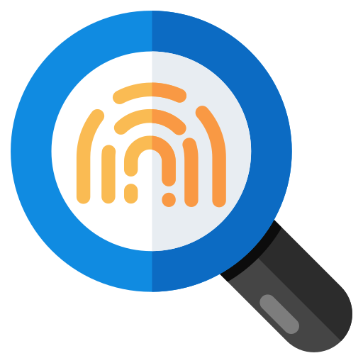 análisis de huellas dactilares icono gratis