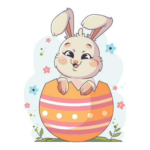 conejo de huevo de pascua icono gratis