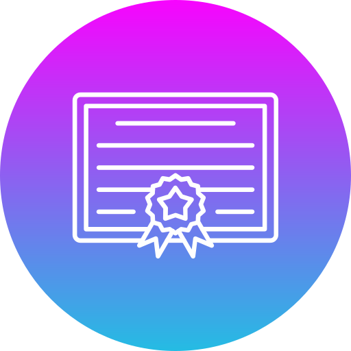 Certificate free icon