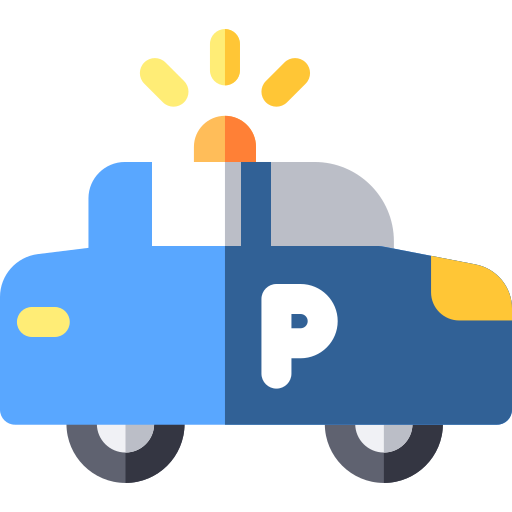 voiture de police Icône gratuit