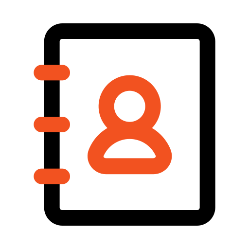 libreta de contactos icono gratis