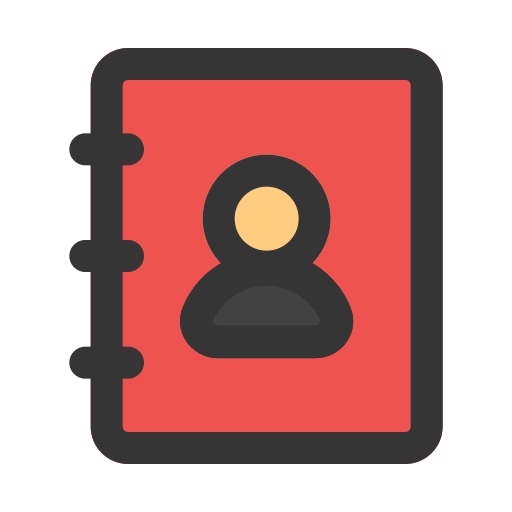 libreta de contactos icono gratis