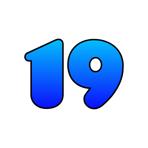 numéro 19 Icône gratuit