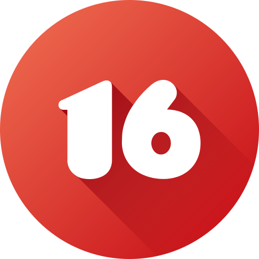 numéro 16 Icône gratuit