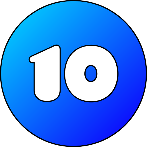 numero 10 icono gratis