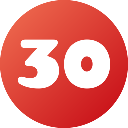 número 30 grátis ícone número 30 grátis ícone
