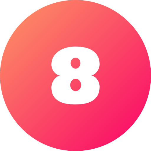 numero 8 icono gratis