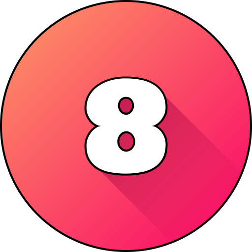 numero 8 icono gratis