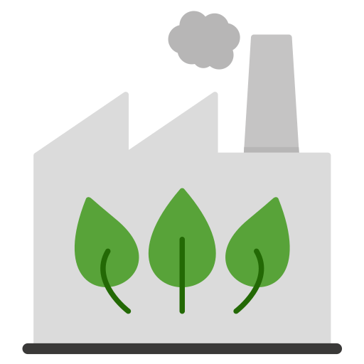 fábrica ecológica icono gratis