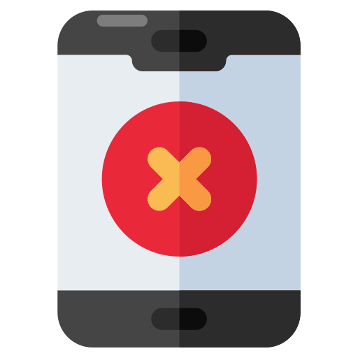 móvil equivocado icono gratis