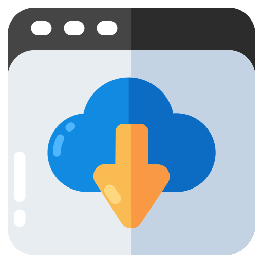 descarga en la nube icono gratis