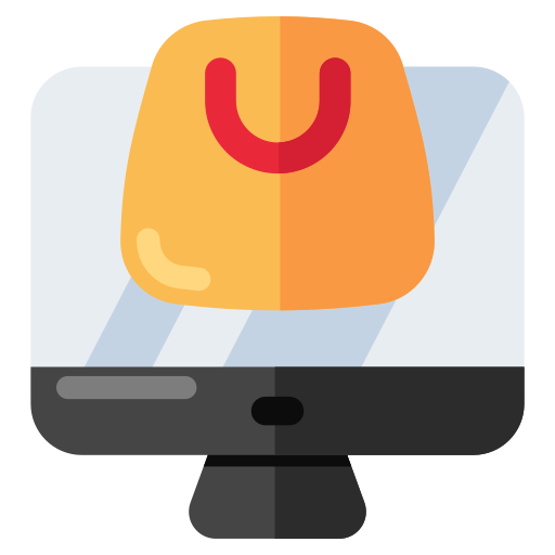 las compras en línea icono gratis