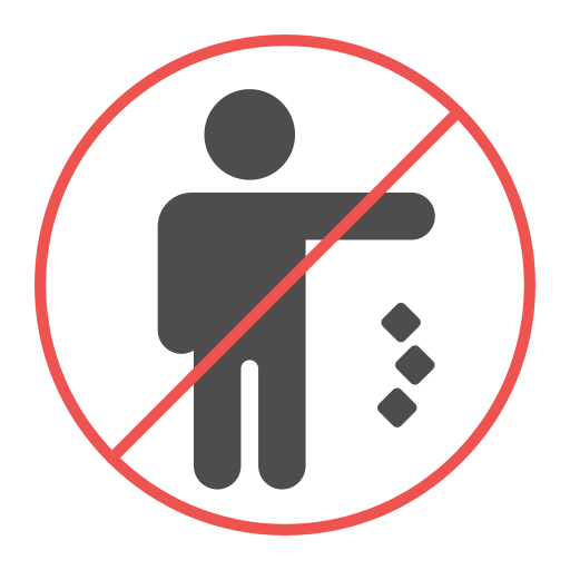 No littering free icon