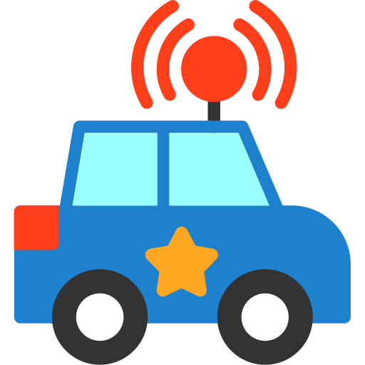 coche de policía icono gratis