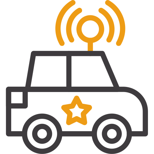 coche de policía icono gratis