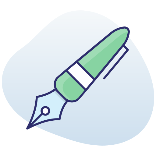 pluma de caligrafía icono gratis