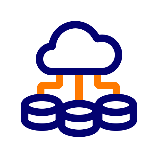 datos en la nube icono gratis