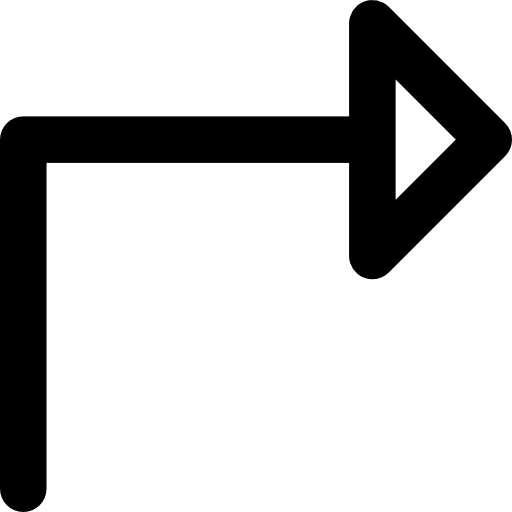 flecha correcta icono gratis