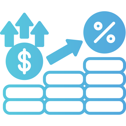 tasa de interés icono gratis