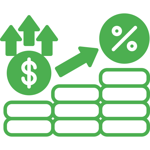 tasa de interés icono gratis