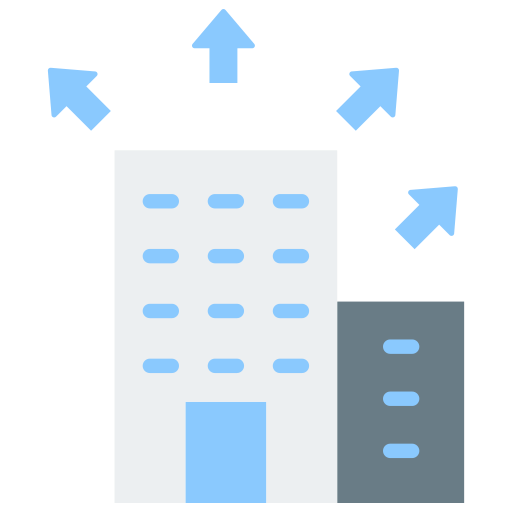 expansión de negocio icono gratis