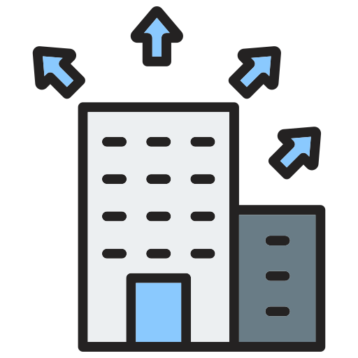 expansión de negocio icono gratis